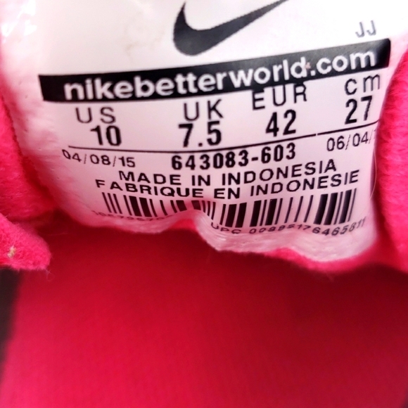 Nike Flex Trainer IV Pink/white 2014 (643083-603) Sz 10 - Picture 7 of 14
